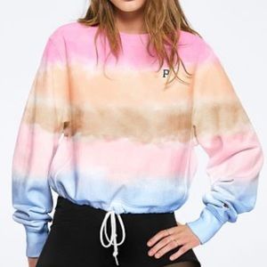 VS PINK oversized crop crewneck